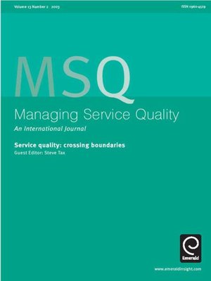 cover image of Managing Service Quality, Volume 13, Issue 2